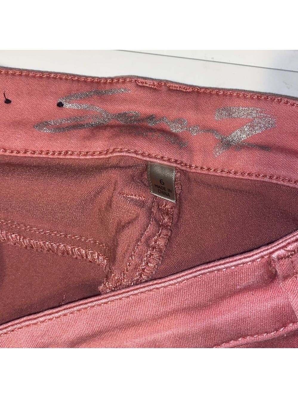 3/$15 Seven7 jeans size 6 pink skinny ankle - Picture 5 of 5